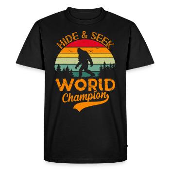 Hide and Seek Nature Boys Hikers Funny - Men's Premium Organic T-Shirt - black - Front - Nico (187cm)