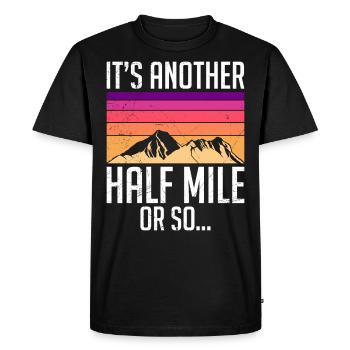 Hikers Funny Mountaineers Mountains Nature Boys - Men's Premium Organic T-Shirt - black - Front - Nico (187cm)