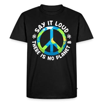 There is no Planet B Environmental Protection Save the Earth - Men's Premium Organic T-Shirt - black - Front - Nico (187cm)
