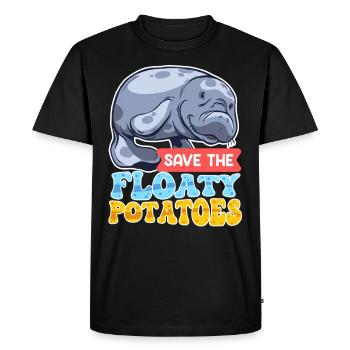 Morse Save the Ocean amour environnemental - T-shirt Premium bio Homme - noir - Devant - Nico (187cm)