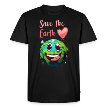 Save the Earth Environmental Protection and Species Conservation - Men's Premium Organic T-Shirt - black - Front - Nico (187cm)
