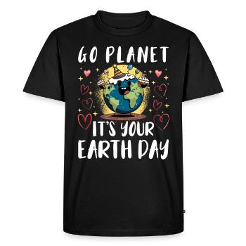 Mission Terre Conservation Nature Jour de la Terre Environnement - T-shirt Premium bio Homme - noir - Devant - Nico (187cm)