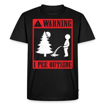 J’adore faire dehors randonneurs drôles de montagnes - T-shirt Premium bio Homme - noir - Devant - Nico (187cm)