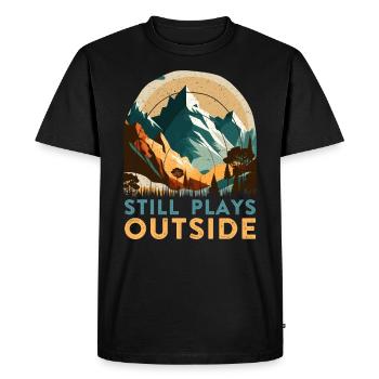 Nature Boys Still plays outside Mountaineers - Men's Premium Organic T-Shirt - black - Front - Nico (187cm)