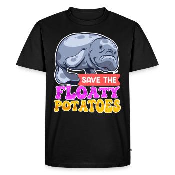 Morse Save the Ocean amour environnemental - T-shirt Premium bio Homme - noir - Devant - Nico (187cm)