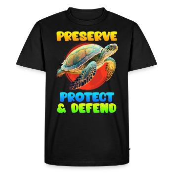 Sauver la nature Tortues Environnement de conservation des espèces - T-shirt Premium bio Homme - noir - Devant - Nico (187cm)