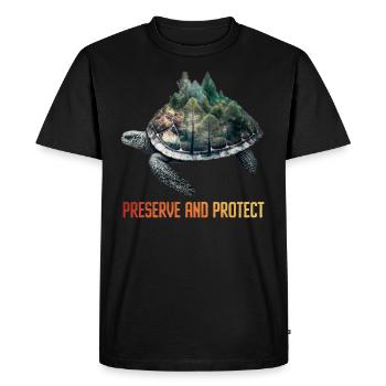 Species protection, endangered animals, nature - Men's Premium Organic T-Shirt - black - Front - Nico (187cm)
