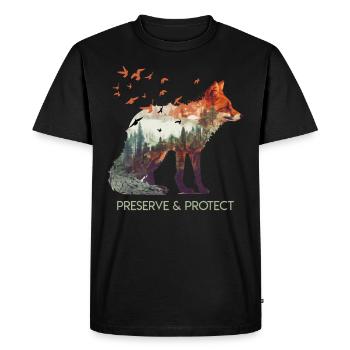 Protection de l’environnement Protection des espèces Sauvez la Terre - T-shirt Premium bio Homme - noir - Devant - Nico (187cm)