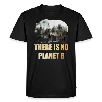 Il n’y a pas de Planète B Earth Day Mission Erde - T-shirt Premium bio Homme - noir - Devant - Nico (187cm)