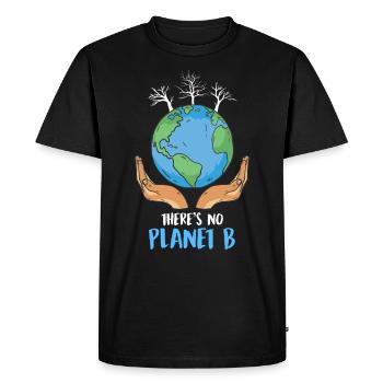 There is no Planet B Environmental Protection Mission Earth - Men's Premium Organic T-Shirt - black - Front - Nico (187cm)