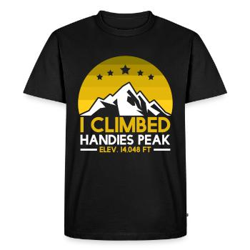 Mountain Fan Colorado Handies Peak Mountaineer - Men's Premium Organic T-Shirt - black - Front - Nico (187cm)
