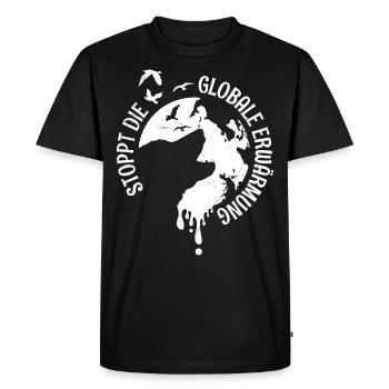 Stopper le réchauffement climatique - T-shirt Premium bio Homme - noir - Devant - Nico (187cm)