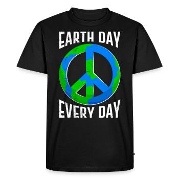 Jour de la Terre Dicton: Jour de la Terre tous les jours - T-shirt Premium bio Homme - noir - Devant - Nico (187cm)