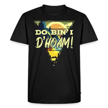 Do bin I dahoam Wanderer Bergfan Bayerisch Alpen - T-shirt Premium bio Homme - noir - Devant - Nico (187cm)