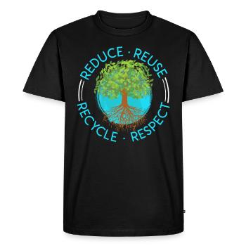 Les écologistes sauvent la Terre L’amour environnemental - T-shirt Premium bio Homme - noir - Devant - Nico (187cm)