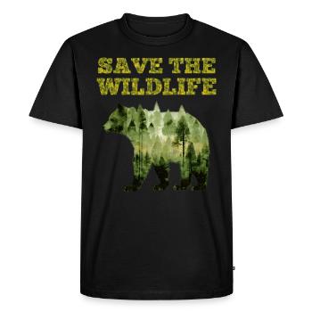 Save the Earth Environmental Protection Species Conservation Earth Day - Men's Premium Organic T-Shirt - black - Front - Nico (187cm)