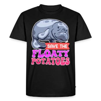 Morse Save the Ocean amour environnemental - T-shirt Premium bio Homme - noir - Devant - Nico (187cm)