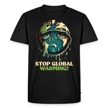 Le réchauffement climatique sauve la Terre Conservation des espèces - T-shirt Premium bio Homme - noir - Devant - Nico (187cm)
