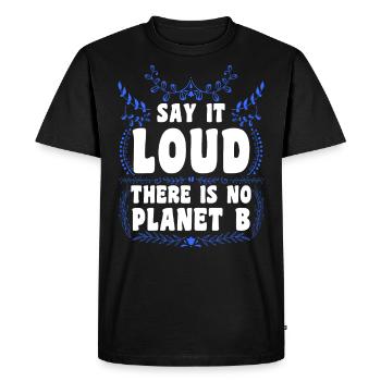 Il n’y a pas de Planète B Earth Day Mission Erde - T-shirt Premium bio Homme - noir - Devant - Nico (187cm)