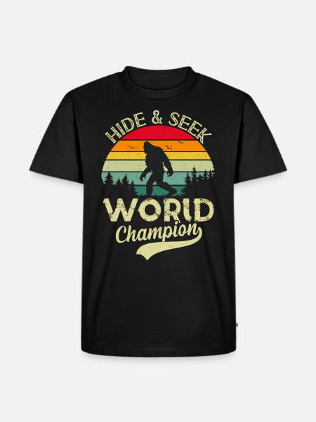 Kurragömma Natur Pojkar Vandrare Roligt - Ekologisk premium-T-shirt herr - svart