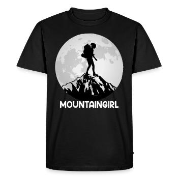 Mountain Girl Mountaineer Escalade Mountain Fan Randonnée - T-shirt Premium bio Homme - noir - Devant - Nico (187cm)