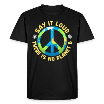 Il n’y a pas de planète B Protection de l’environnement Conservation des espèces - T-shirt Premium bio Homme - noir - Devant - Nico (187cm)