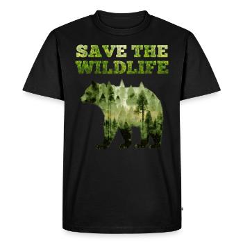 Save the Earth Environmental Protection Species Conservation Earth Day - Men's Premium Organic T-Shirt - black - Front - Nico (187cm)