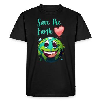 Sauver la Terre Protection de l’environnement et conservation des espèces - T-shirt Premium bio Homme - noir - Devant - Nico (187cm)