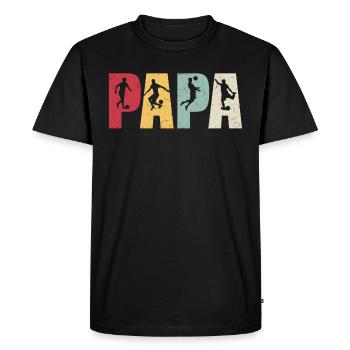 Papa Soccer Soccer Soccer Père - T-shirt Premium bio Homme - noir - Devant - Nico (187cm)