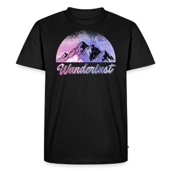 Mountaineering Hikers Summit Sports - Men's Premium Organic T-Shirt - black - Front - Nico (187cm)