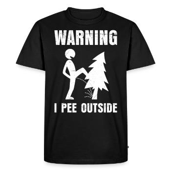 Nature Boys I Pee Outside Hiking Funny Mountains - Men's Premium Organic T-Shirt - black - Front - Nico (187cm)