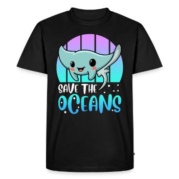 Save the Ocean Environmental Protection Species Conservation Earth Day - Men's Premium Organic T-Shirt - black - Front - Nico (187cm)