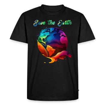 Sauver la Terre Protection de l’environnement et conservation des espèces - T-shirt Premium bio Homme - noir - Devant - Nico (187cm)