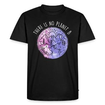 Il n’y a pas de protection de l’environnement pour le Jour de la Terre de la planète B - T-shirt Premium bio Homme - noir - Devant - Nico (187cm)