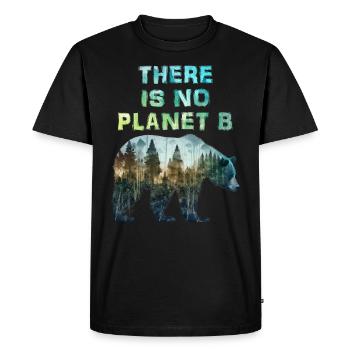 Il n’y a pas de planète B Protection de l’environnement Jour de la Terre - T-shirt Premium bio Homme - noir - Devant - Nico (187cm)