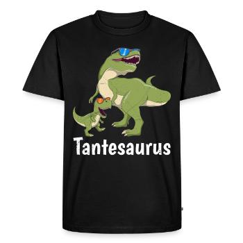 Tantesaurus Dinosaur Aunt Mother's Day - Men's Premium Organic T-Shirt - black - Front - Nico (187cm)