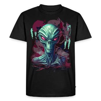 Cool Alien - Men's Premium Organic T-Shirt - black - Front - Nico (187cm)