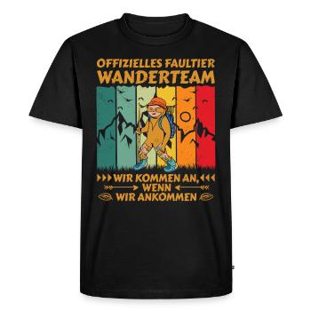 Hiking Team Sloth Hiking - Men's Premium Organic T-Shirt - black - Front - Nico (187cm)