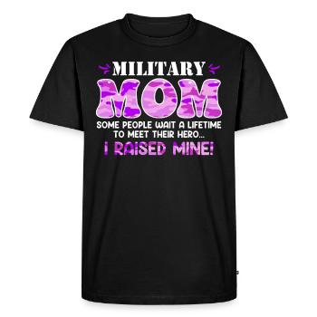 Fan militaire Mamans Patriotisme Amérique Maman - T-shirt Premium bio Homme - noir - Devant - Nico (187cm)