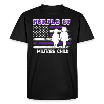 Purple Up Military Child America Patriots - T-shirt Premium bio Homme - noir - Devant - Nico (187cm)