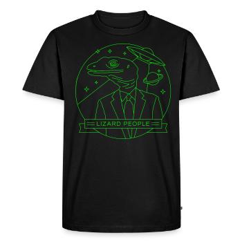 Peuple lézard - T-shirt Premium bio Homme - noir - Devant - Nico (187cm)