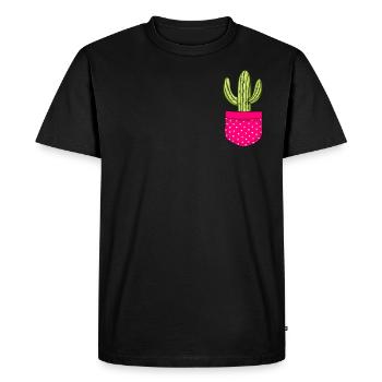 Amoureux des cactus Succulentes Botanique Jardin - T-shirt Premium bio Homme - noir - Devant - Nico (187cm)