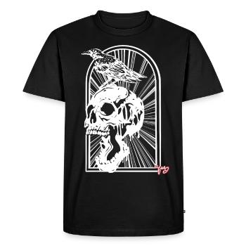 Crâne - T-shirt Premium bio Homme - noir - Devant - Nico (187cm)