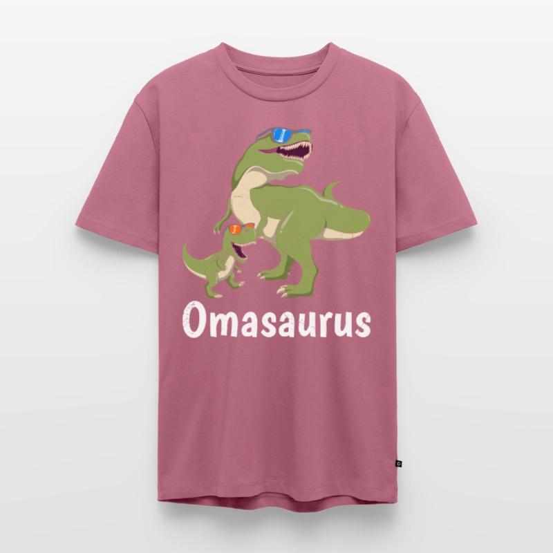 Omasaurus Muttertag Großmutter Dinosaurier Männer Premium Bio T-Shirt
