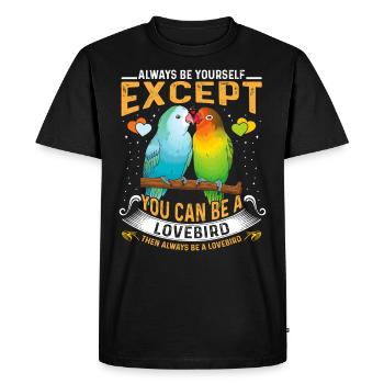 Les tourtereaux Toujours toi sauf que tu peux être un tourtereau - T-shirt Premium bio Homme - noir - Devant - Nico (187cm)