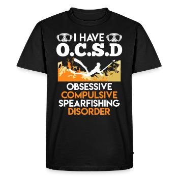 Spearfisher O.C. Spearfishing - Men's Premium Organic T-Shirt - black - Front - Nico (187cm)