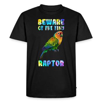 L’inséparable Méfiez-vous du petit rapace Liebesvögel - T-shirt Premium bio Homme - noir - Devant - Nico (187cm)