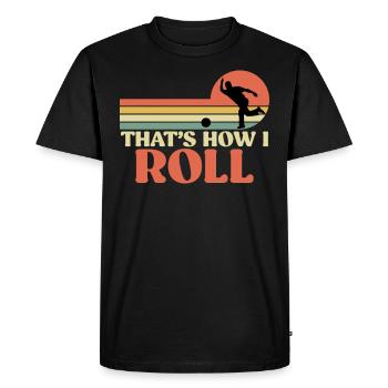 Chemise de bowling C’est comme ça que nous roulons Bowlingspieler - T-shirt Premium bio Homme - noir - Devant - Nico (187cm)