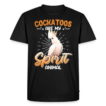 Les cacatoès de Kakadu Vogel sont mon animal spirituel - T-shirt Premium bio Homme - noir - Devant - Nico (187cm)