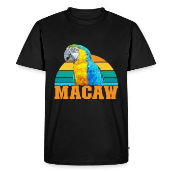 Ara Oiseau Perroquet Fan Oiseau Oiseau Amoureux Ara Ara - T-shirt Premium bio Homme - noir - Devant - Nico (187cm)